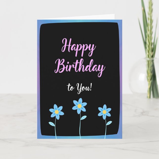 Tarjeta de cumpleaños con brillo dulce (Anverso)