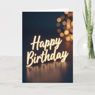 Tarjeta de cumpleaños con brillo luminoso