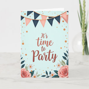 Tarjeta de cumpleaños con brillo y destellos