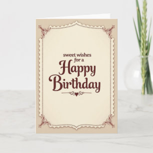 Tarjeta de cumpleaños con buenos deseos