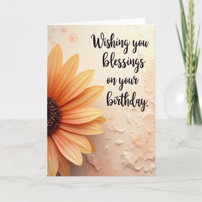 Tarjeta de cumpleaños con buenos deseos (Anverso)