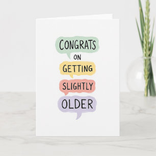 Tarjeta de cumpleaños con burbujas de acuarela