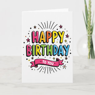 Tarjeta de cumpleaños con burbujas dulces