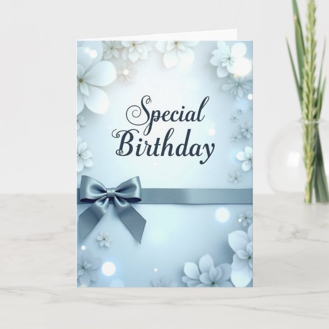 Tarjeta de cumpleaños con caligrafía especial (Anverso)