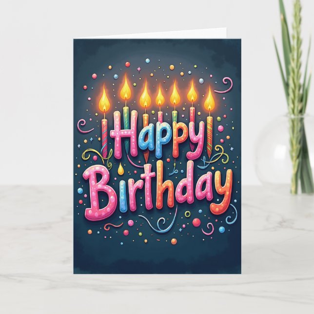 Tarjeta de cumpleaños con carta de dulce (Anverso)