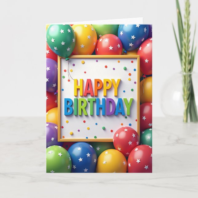 Tarjeta de cumpleaños con carta dulce (Anverso)