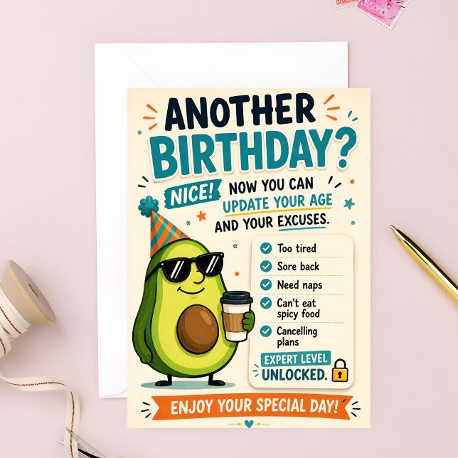 Tarjeta de Cumpleaños con Chiste de Envejecimiento (Subido por el creador)