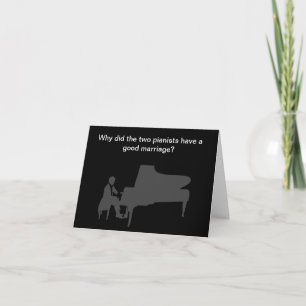 Tarjeta de cumpleaños con chiste de piano divertid