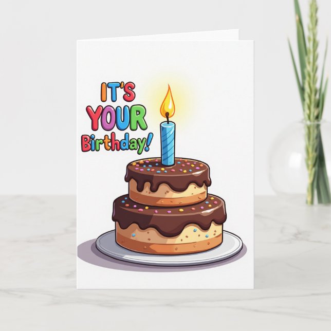 Tarjeta de Cumpleaños con Chocolate (Anverso)