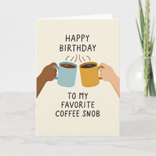 Tarjeta de cumpleaños con choques de taza