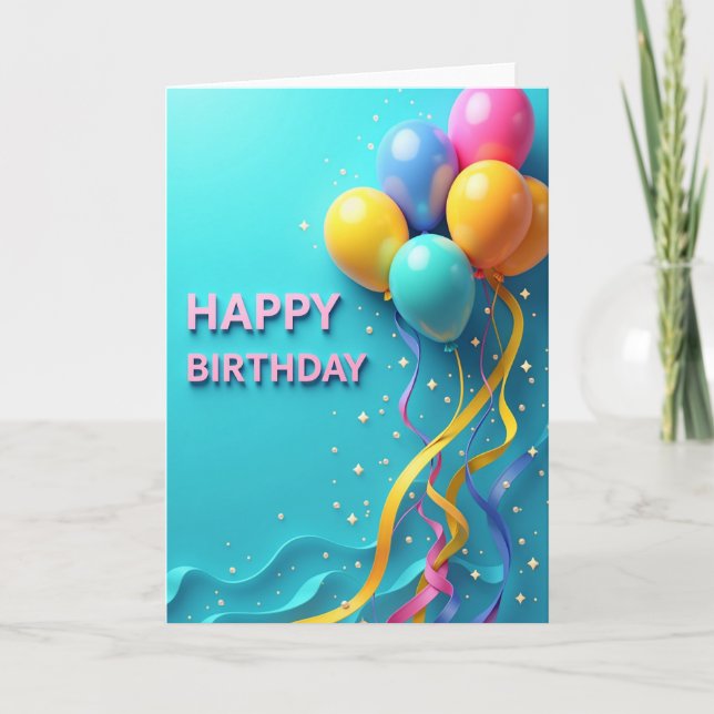 Tarjeta de cumpleaños con cinta (Anverso)