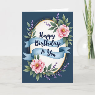 Tarjeta de cumpleaños con cinta dulce