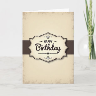 Tarjeta de cumpleaños con cinta vintage