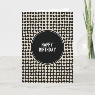 Tarjeta de cumpleaños con círculo en negrita