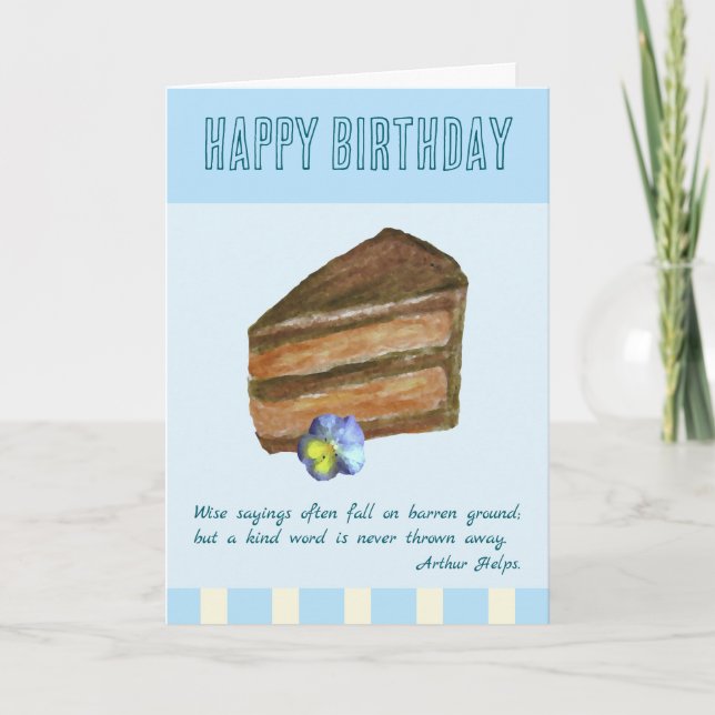 Tarjeta de cumpleaños con cita significativa de pa (Anverso)