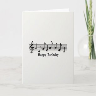 Tarjeta de cumpleaños con clave de sol