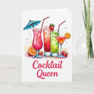 Tarjeta de Cumpleaños con Cócteles