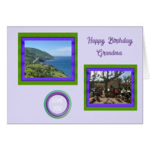 Tarjeta de cumpleaños con collage de fotos de la a