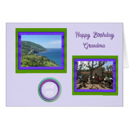 Tarjeta de cumpleaños con collage de fotos de la a
