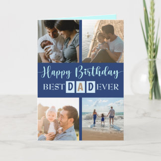 Tarjeta de cumpleaños con collage de fotos del mej