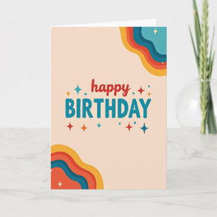 Tarjeta de cumpleaños con color atrevido