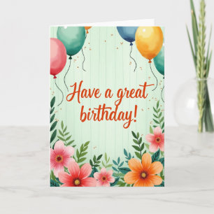 Tarjeta de cumpleaños con confeti