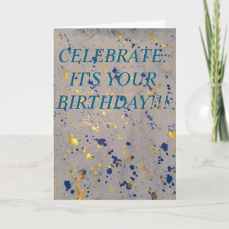 Tarjeta de cumpleaños con confeti