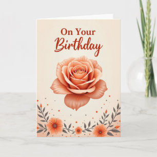 Tarjeta de cumpleaños con confeti de floración