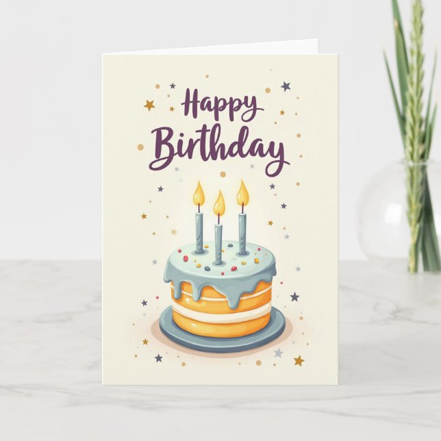 Tarjeta de cumpleaños con confeti floral (Anverso)