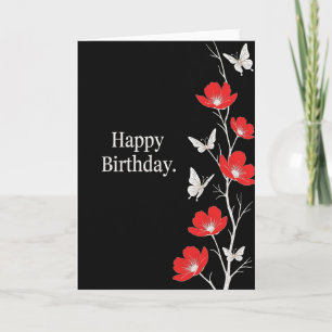 Tarjeta de cumpleaños con contraste negro