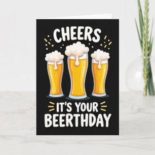Tarjeta de Cumpleaños con Copa de Brindis