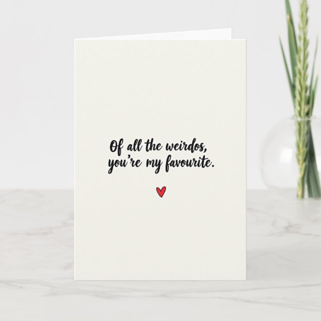Tarjeta de cumpleaños con corazón y texto dulce (Anverso)