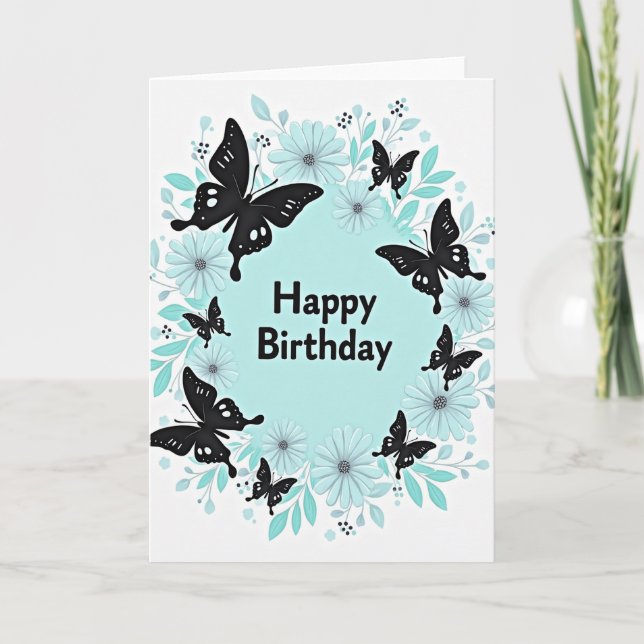Tarjeta de cumpleaños con corona de insectos (Anverso)