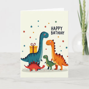 Tarjeta de Cumpleaños con Criaturas Alegres