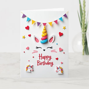 Tarjeta de cumpleaños con cuerno caprichosa