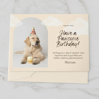 Tarjeta de Cumpleaños con Cupcake para Perro Retri