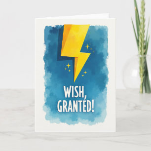 Tarjeta de cumpleaños con deseo concedido