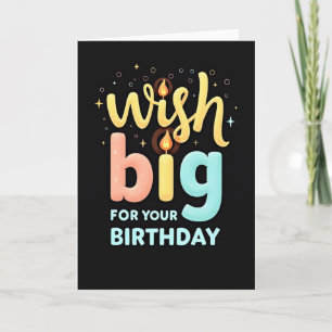 Tarjeta de cumpleaños con deseo de globo
