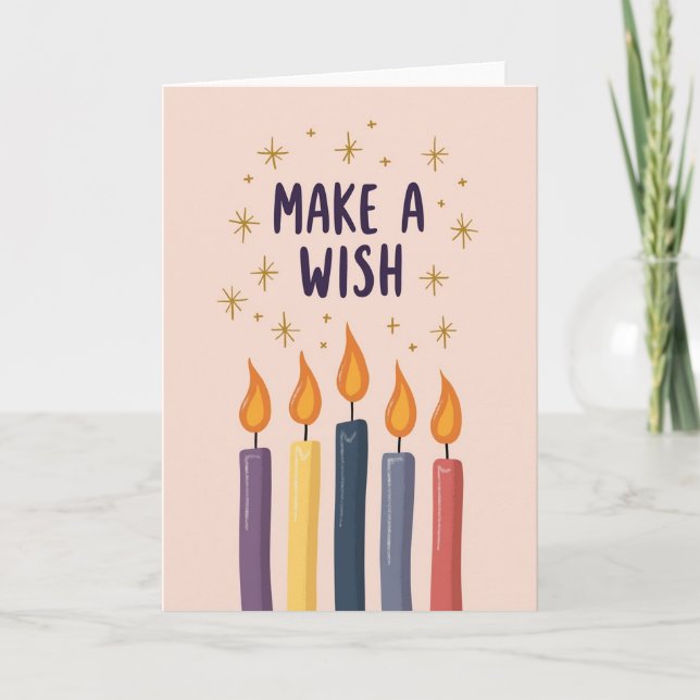 Tarjeta de cumpleaños con deseos (Anverso)
