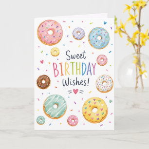 Tarjeta de cumpleaños con deseos dulces