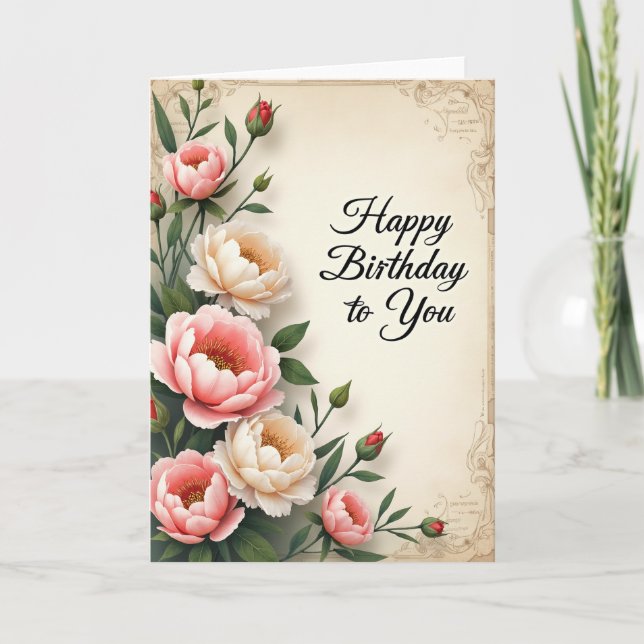 Tarjeta de cumpleaños con deseos escritos (Anverso)