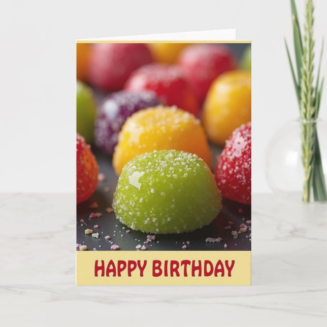 Tarjeta de cumpleaños con destellos (Anverso)