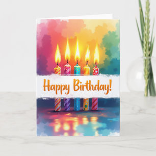 Tarjeta de cumpleaños con diseño de remolino