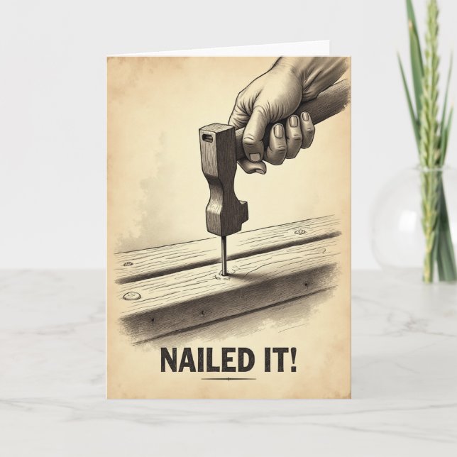 Tarjeta de cumpleaños con diseño vintage (Anverso)