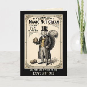 Tarjeta de cumpleaños con divertido anuncio victor