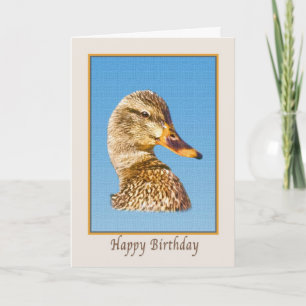 Tarjeta de cumpleaños con el pato del pato