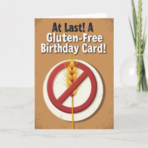 Tarjeta de cumpleaños con emblema de grano
