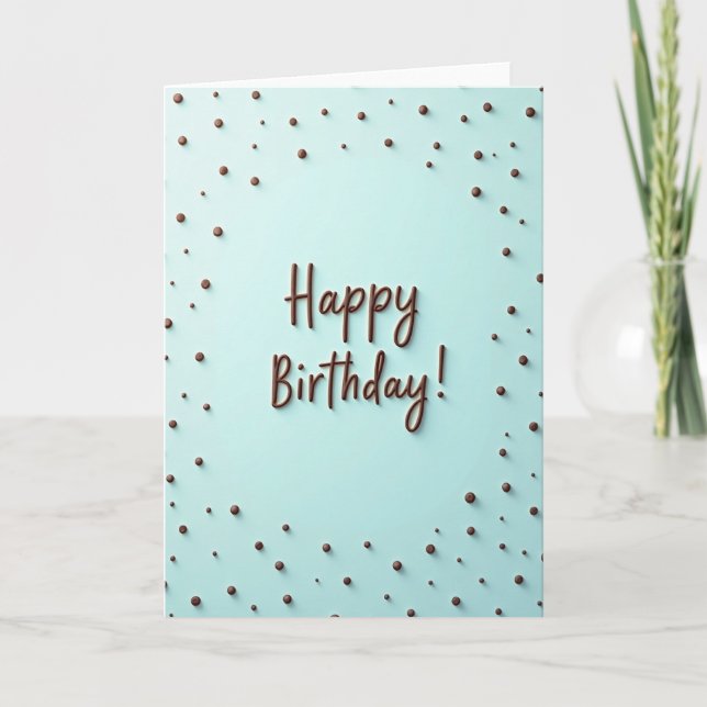 Tarjeta de cumpleaños con escritura en relieve (Anverso)