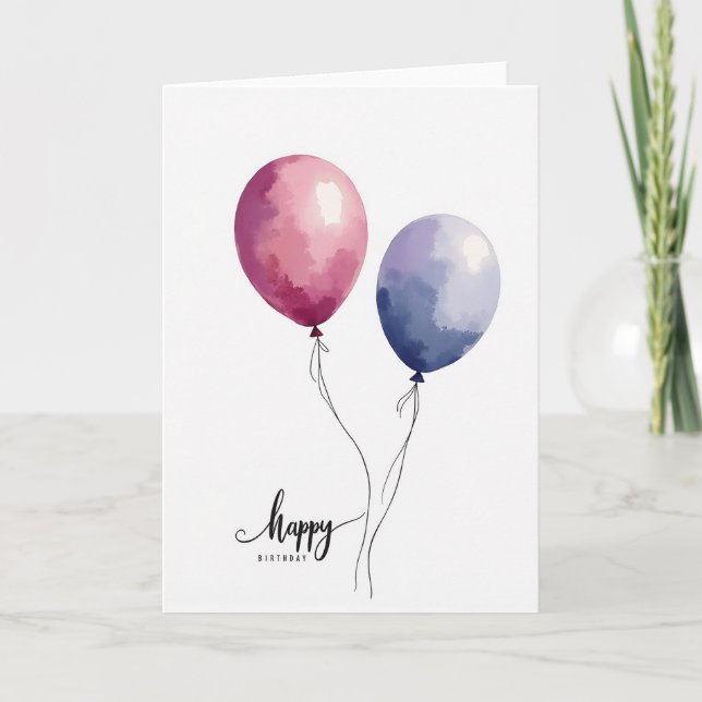 Tarjeta de cumpleaños con esfera de rosa (Anverso)