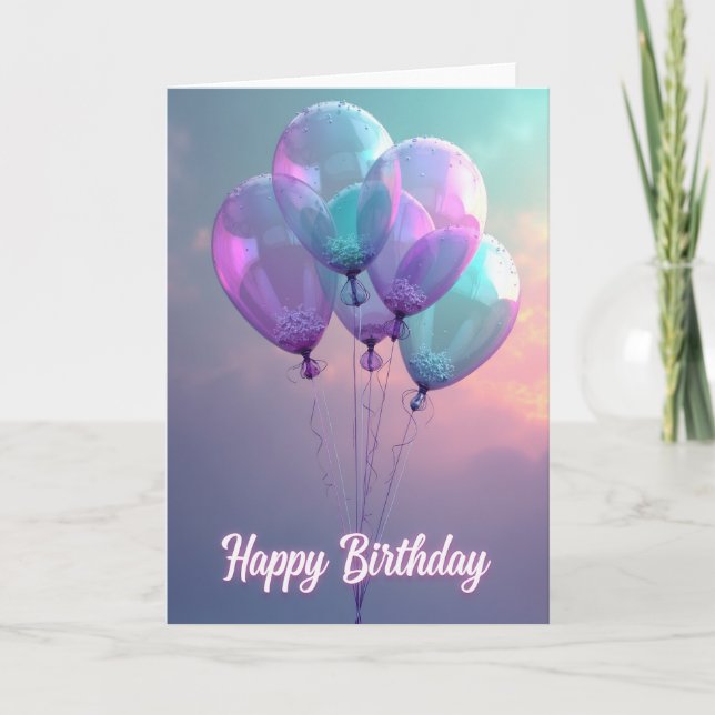 Tarjeta de cumpleaños con esfera etérea (Anverso)